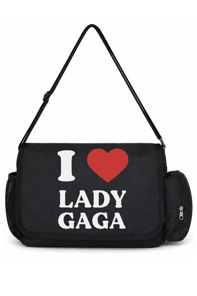SEVBANO I Love Lady Gaga Singer Printed Unisex Τσάντα Αγγελιοφόρου πολλαπλών ...