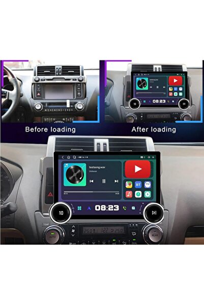 Carplayer شاشة أندرويد لتويوتا برادو موديل 2014-2017، مع مقبضين، ذاكرة وصول ع...