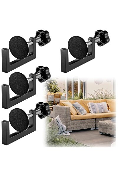 Generic Bukela 4 Pcs Adjustable Sectional Couch Connectors Outdoor Patio Furn...