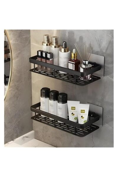 Generic Shower Caddy Shelf 2 Pack - Thickened Upgraded Version, Adhesive Blac...