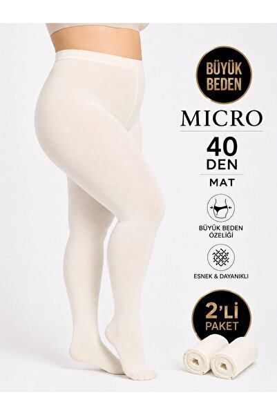 DÜVEN Συσκευασία 2 τεμαχίων Micro 40 Den Cream Καλσόν μεσαίου πάχους μπανάνας...