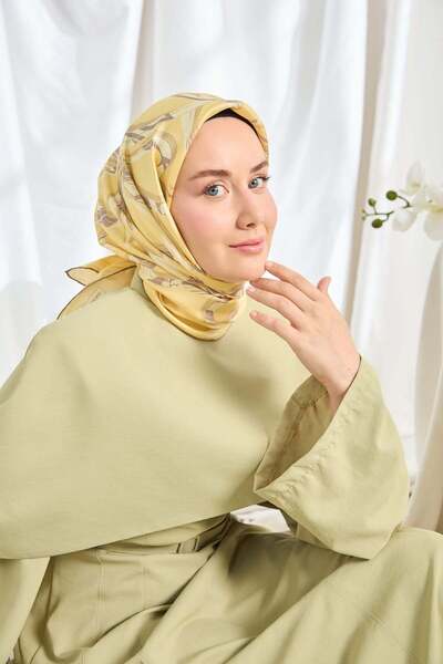 Silk Home Twill İpek Eşarp Bloom Sarı