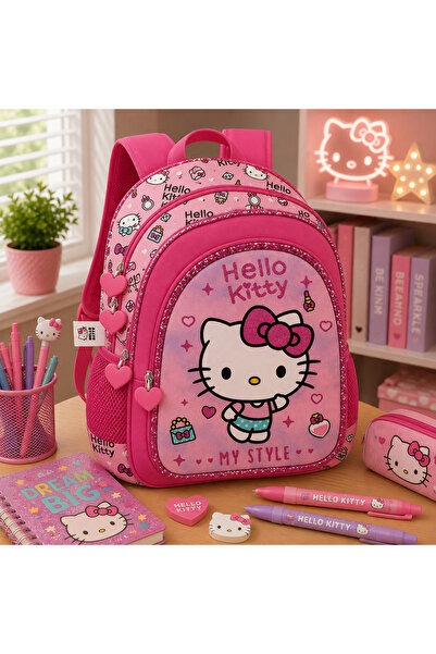 Ceren Oyuncak Hello Kitty Okul Çantası Çift Bölmeli