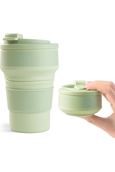 Generic 12oz Collapsible Cup for Traveling, Leak Proof Silicone Folding Trave...