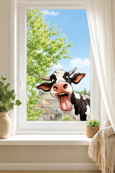 Generic Brand Fun cow wall stickers, cartoon farm animal wall stickers, cute ...