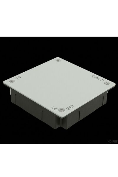 volt724 15x15 Siyah Kare Sıva Altı Buat Kutusu - Vidalı Kapaklı Elektrik Bağl...