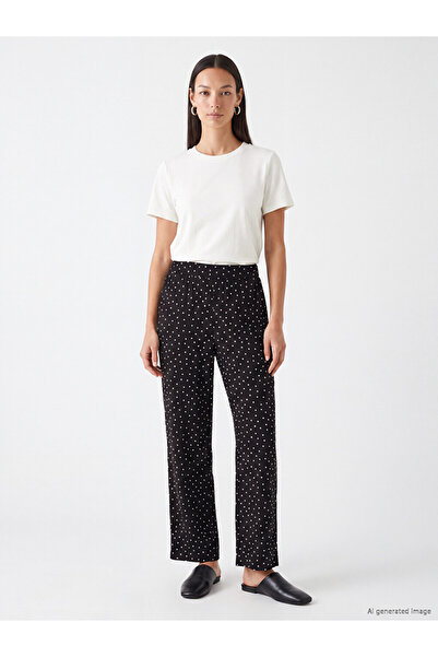 LC Waikiki Rmz Gi̇yi̇m Farkiyla Women's Polka Dot Pants with Waist Drawstring