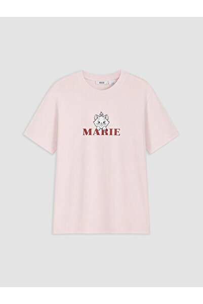 LC Waikiki Rmz Gi̇yi̇m Farkiyla Marie Printed 100% Cotton Women's T-Shirt