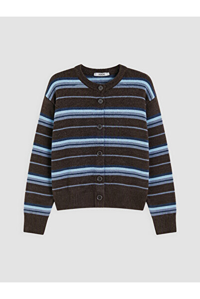 LC Waikiki Rmz Gi̇yi̇m Farkiyla Zero Roba Collar Striped Women's Knitwear Car...