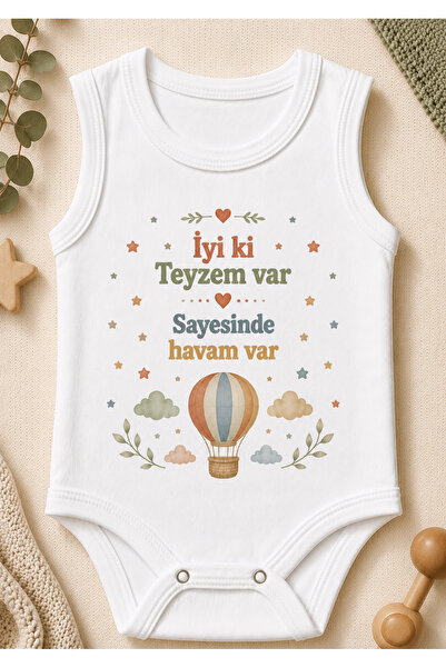 Alandres %100 Pamuk Çıtçıtlı Bebek Body İyi Teyzem Var Yazılı Body Kız Erkek ...