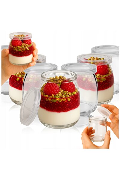 SuperButelki Set Borcane din Sticla pentru Deserturi Si Iaurt, 160 ml, 7.3x5....