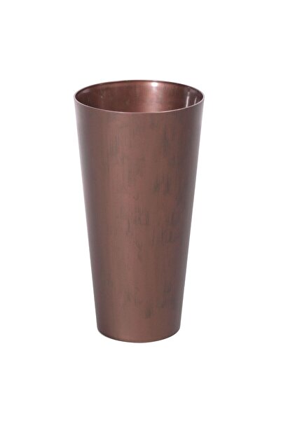 OEM Ghiveci din plastic Slim Corten, interior / exterior, cu masca, rotund, m...