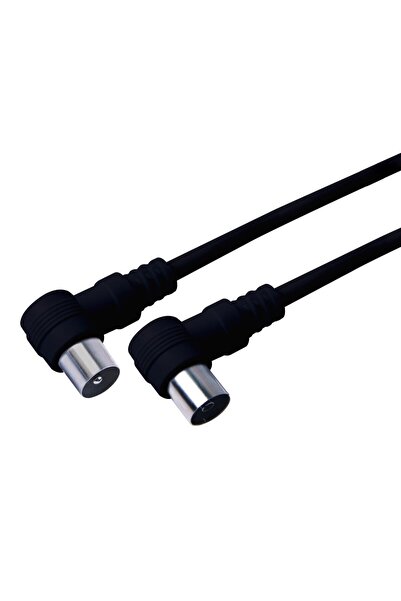 OEM Cablu TV, coaxial, mufat 90 grade, cu conector mama - tata, Hoff, 1.5 met...