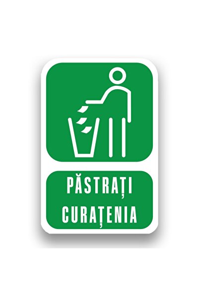 OEM Keep clean sign, aluminum composite panels, 30 x 20 cm