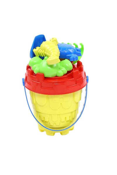 OEM Jucarie pentru nisip Mini, galetusa cu accesorii, plastic, set 8 bucati