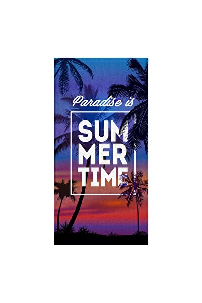 OEM Μπλε πετσέτα θαλάσσης  "SummerTime " 150x75εκ.