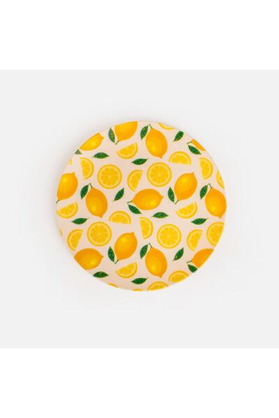 OEM Plastic Plate with Lemon Pattern Ø20cm