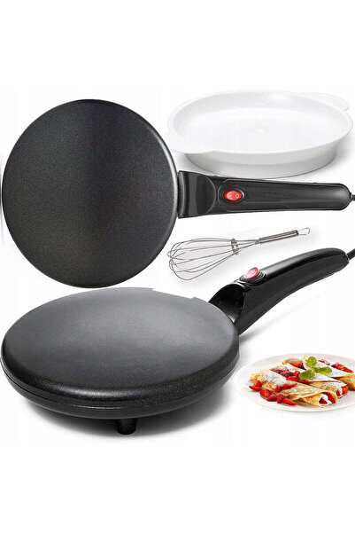Generic Tigaie electrică pentru clătite, 21cm, cu bol și tel incluse