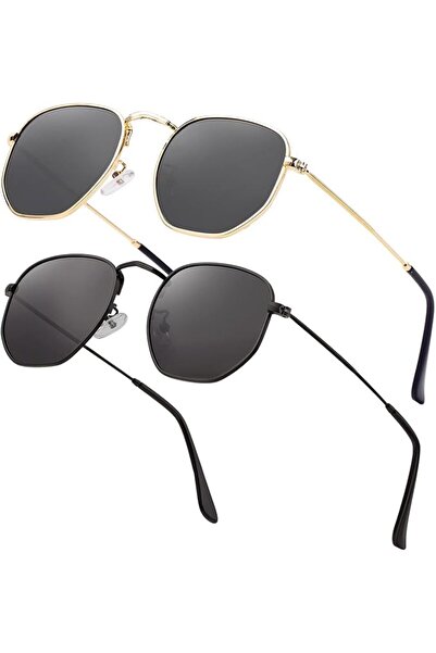 GENERAL Hipster Polarized Hexagon Sunglasses for Men and Women, Small Polygon...