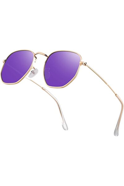 GENERAL Hipster Polarized Hexagon Sunglasses for Men and Women, Small Polygon...