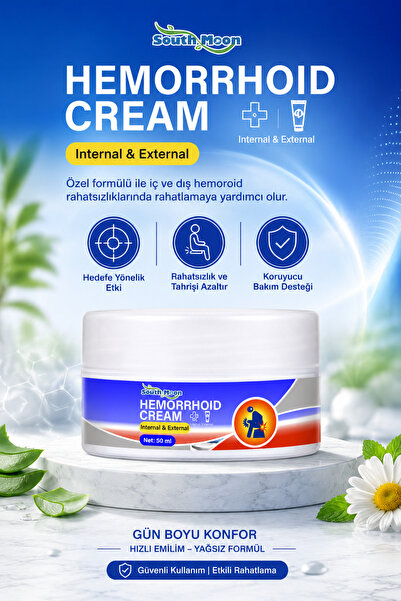 Metas Mark South Moon Hemo Cream Bitkisel İçerikli Hassas Bölge Bakım Kremi 5...