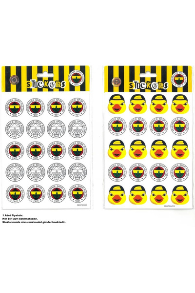 Fenerbahçe Pi̇olent Fbst26019 Fan Sticker Label 1 Yp. Single Color Card