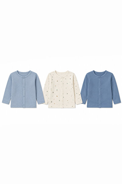 Tiffany Baby Mini Home Theme 3-Piece Baby Boy Cardigan Set 47027