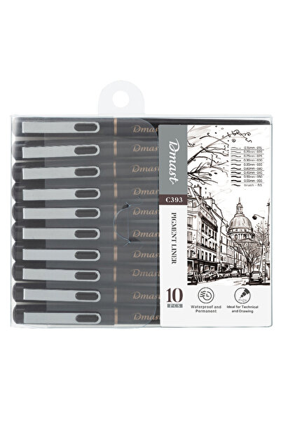MC Micostore Комплект пигменти за лайнери 10 броя черни dmast от pebeo
