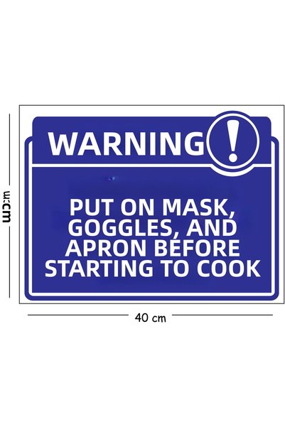 Mayeka Metal Mask, Helmet and Apron before Starting Food Preparation 30X40 cm...