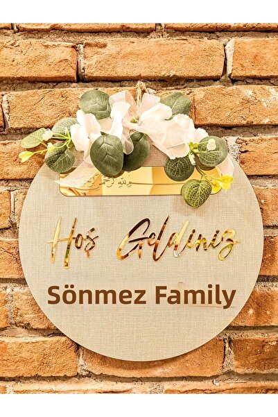 PSAcraft Door Ornament in Mink Color and Gold Writing, Special for You