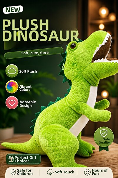 viyolmarketim 45 cm Plush Dinosaur Toy – Adorable Soft Dinosaur Sleeping and ...