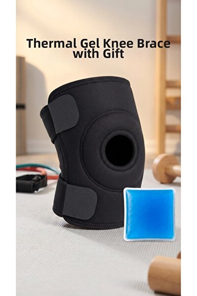 Marsilyan Crossed Strap Support Knee Brace with Thermogel for Meniscus Pain I...