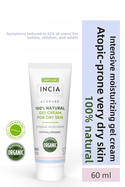 Incia 100% Natural Gel Cream for Atopic-Prone Skin Sea Buckthorn Oil for Very...