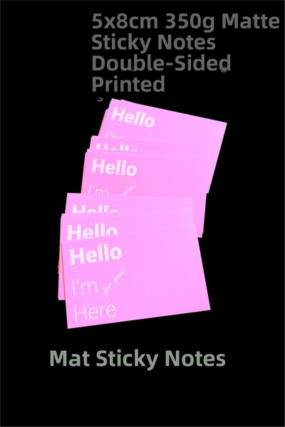 Örün Matbaa 50 Pieces of Pink Color Hello Cards, Size 5X8.3 cm
