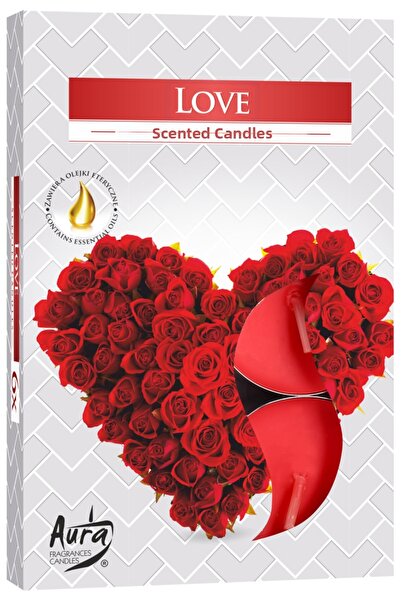 BISPOL Scented candles, Bispol Aura Candles, Love, 6 pieces