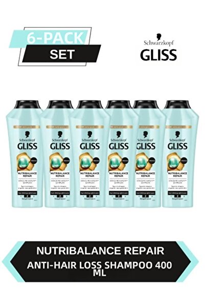 Gliss Full Hair Wonder Caffeine & Peptide Anti-Hair Loss Shampoo 400 ml X6 Pi...