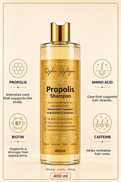 ÖZDEN ÖZDOĞAN Moisturizing Nourishing Strengthening Propolis Shampoo - 400 ml