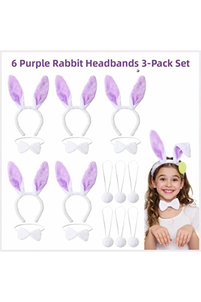 Marsilyan Lila Rabbit Stage Set 6 &amp; # Set of 39 Crown Bow Tie Tails Ilkel...