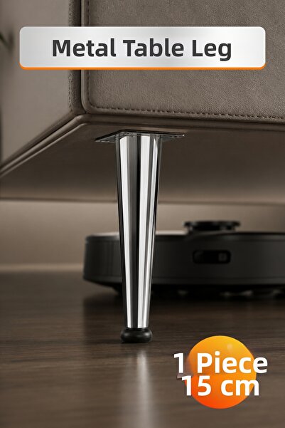 Badem10 Omaks (1 bucată) 15 cm Metal Cromat Mobilier plat Masă de cafea Picio...