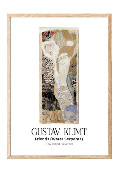 Postifull Gustav Klimt - Friends (Water Serpants), Wood Framed Painting, Art ...