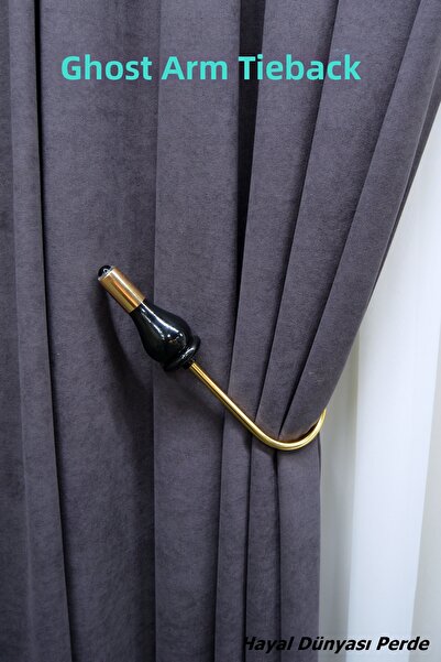 Hayal Dünyası Ghost System Special Design Wooden Curtain Arm Tieback Mounted ...