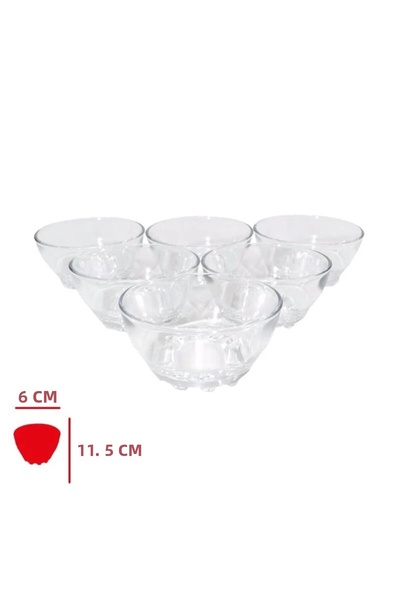 atastore2017 Turkey Bowl Glass Bowl 6 Pieces 6x11,5 cmRoyaleks-82641