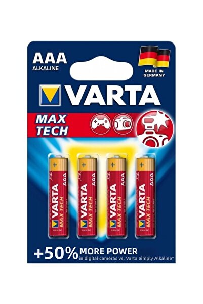 Varta Σετ 4 αλκαλικών μπαταριών AAA LR03 LONGLIFE MAX POWER MICRO 4703 MINISTILO