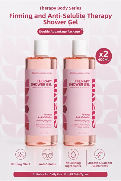 ENZYM COSMETICS Firming and Anti-Cellulite Therapy Shower Gel 400 ml X 2 Pieces