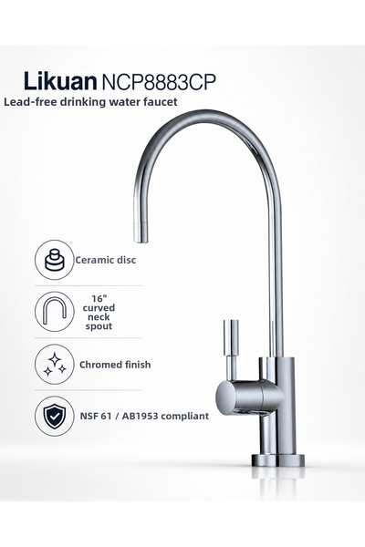 LİKUAN hardware Likuan Ncp8883Cp Premium Chrome Drinking Water Purifier Fauce...