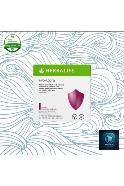 Herbalife برو كور بطعم توت الغابة 21 × 3.7 جم