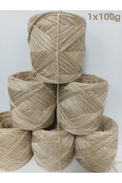 İPEK YÜN İPLİK DÜNYASI Viscose Mercerized Cotton Knitting Yarn (Cream, Beige,...