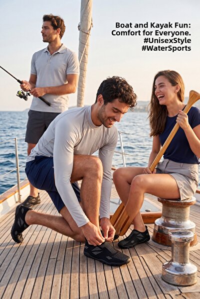 Liarca WAVEGLIDE - حذاء مرن للبحر والشاطئ باللونين الأسود والأبيض للجنسين، قا...