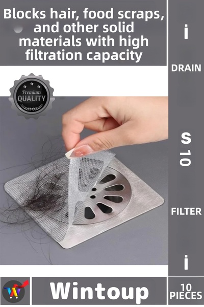 Wintoup # Drain Strainer Adhesive Tulle Kitchen Bathroom Hair Catcher Practic...