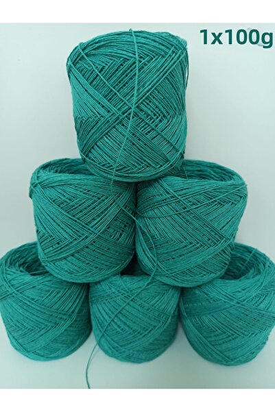 İPEK YÜN İPLİK DÜNYASI Koton Cotton Knitting Yarn (Dark Turquoise) 100Gr